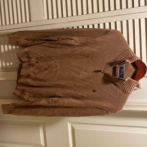 Polo by Ralph Lauren- tan half zip sweater
